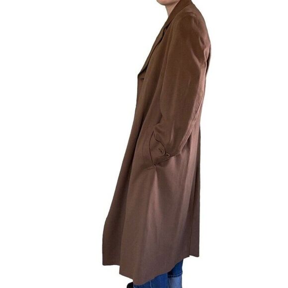 NWT Loro Piana Storm System Rain & Wind Protection Brown Cashmere Trench Coat 46 - Picture 9 of 16